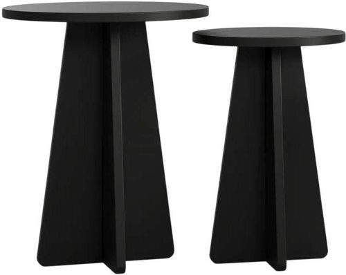 купить Журнальный столик Trendy Грибной 2, черный, набор в Кишинёве 