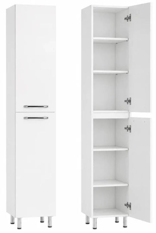 купить Шкаф-пенал Mashtab 12338 Agat cu cu rafturi 400x350x1900 Alb в Кишинёве 