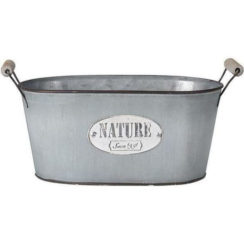 купить Цветочный горшок Promstore 44544 Кашпо Таз металлический Nature 29x15cm, овал в Кишинёве 