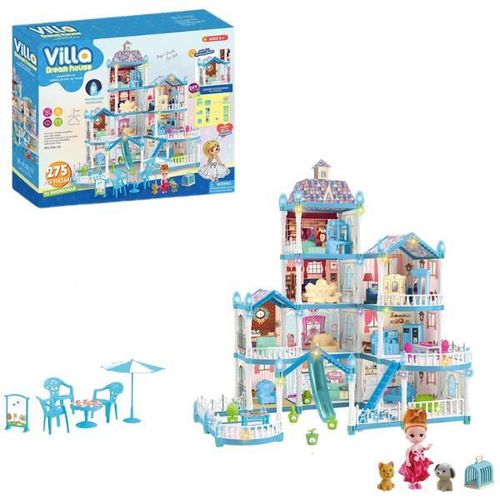 cumpără Căsuță pentru păpuși Essa 556-78 Vila Visurilor + accesorii, cu iluminare de noapte, 275elem în Chișinău 