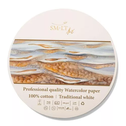купить Набор для творчества miscellaneous Hârtie pentru acuarela SMLT Pro Create, 100% bumbac, rotunda D16 cm, 20file в Кишинёве 