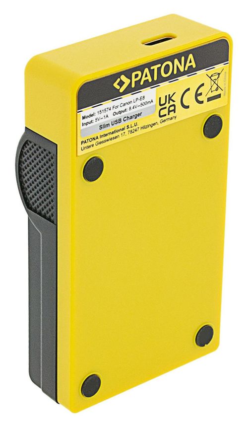 купить Зарядное устройство для фото-видео Patona 151574, Slim USB charger with USB-C input for Canon LP-E8 в Кишинёве 