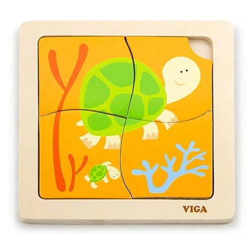 Mini-puzzle din lemn “Broasca Țestoasă”  VIGA 