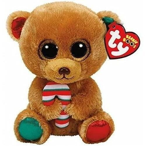 купить Мягкая игрушка TY TY37251 BELLA brown bear with candy cane 24 cm в Кишинёве 