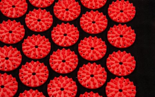 купить Коврик для йоги EB Fit Acupressure and Massage Mat Red (covor pentru masaj) в Кишинёве 