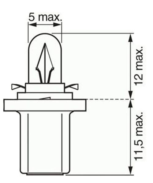 купить Автомобильная лампа Bosch Trucklight 24V 1,2W B8,5d (carton) (1987302514) в Кишинёве 