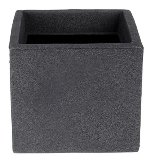 cumpără Ghiveci pentru flori ProGarden 50661 Cub 20x20cm, H18cm din plastic, antracit în Chișinău 