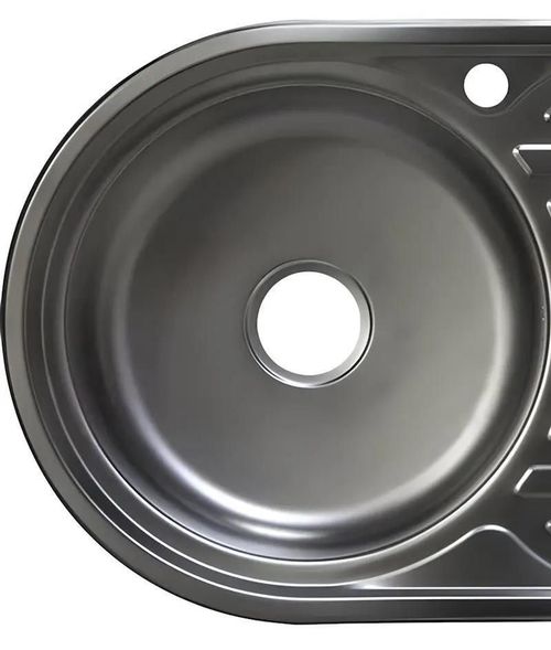 cumpără Chiuvetă bucătărie Rubano 27384 incastrabila 770x500x180mm (stânga), inox, decor-0,8mm în Chișinău 