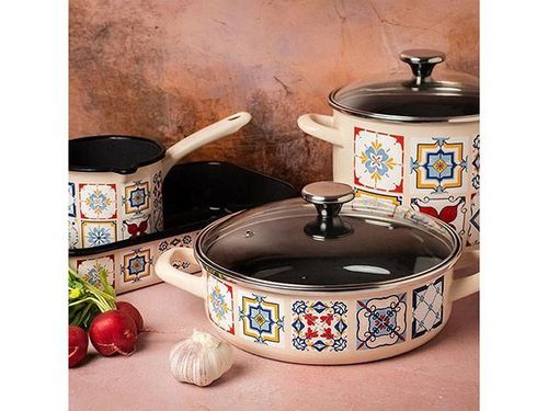 cumpără Cratiță Metalac 51708 эмалированная Imperial 20cm, 5.1l, крышка стекло în Chișinău 