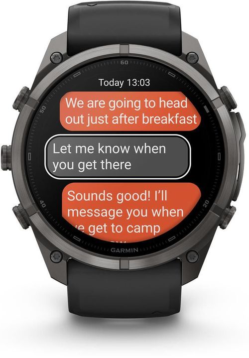 cumpără Ceas inteligent Garmin Fenix 9 Pro, 51mm, inReach, CbnGyDLCTi, Bk/PblBd (010-04337-11) în Chișinău 