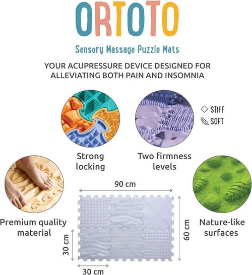 cumpără Covoraș de joacă Ortoto OTO-S-ICE Ortopedic-Puzzle Ice Relaxing Massage (6pcs) în Chișinău 