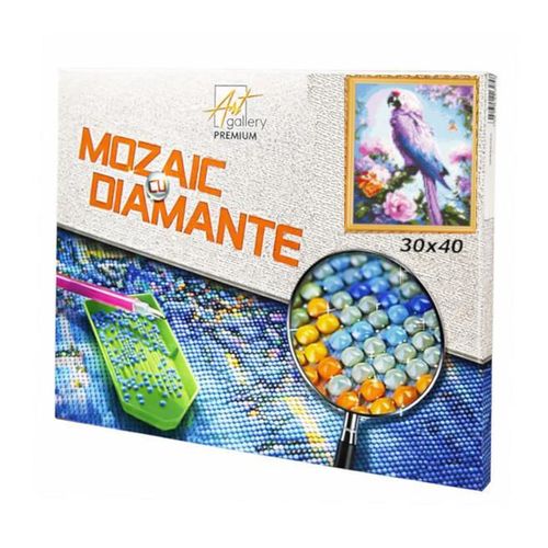 cumpără Tablou pe numere Art Gallery GB87169 Mozaic cu diamante 30x40cm Papagal colorat în Chișinău 