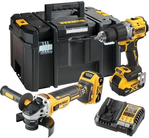 купить Набор электроинструментов DeWalt DCK2026P2T-QW ( DCD805+DCG405 ) 18V 2x5Ah TSTAK в Кишинёве 