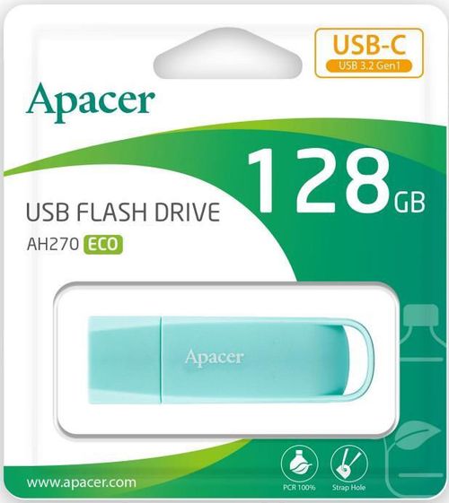 купить Флеш память USB Apacer AP128GAH270ECO-1 USB 3.2 Gen1 Type-C Mobile AH270 128GB Jelly Mint RP в Кишинёве 