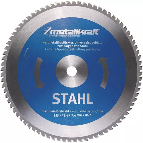 cumpără Disc de tăiere MetallKraft 3853504 Pânză circulara pentru oțel Ø355x2.4x25.4mm Z80 în Chișinău 