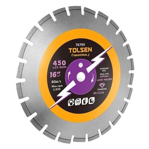 купить Диск отрезной Tolsen Disc diamantat pentru asfalt 450x25.4mm Segment (76797) в Кишинёве 
