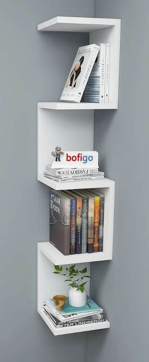 cumpără Raft de birou Nex Home Zigzag, 23x23x111 cm, Alb (15-12-01) în Chișinău 