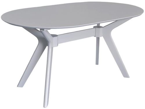 купить Комплект стол и стулья Evelin di Costacurta стол Raffles Oval White + 6 стульев COCO White/NV-10WP Grey в Кишинёве 