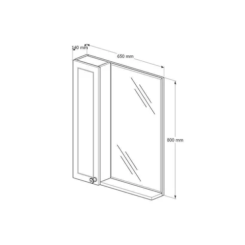 купить Зеркало для ванной miscellaneous TULUZA 65 Alb Dr. cu dulap baie в Кишинёве 