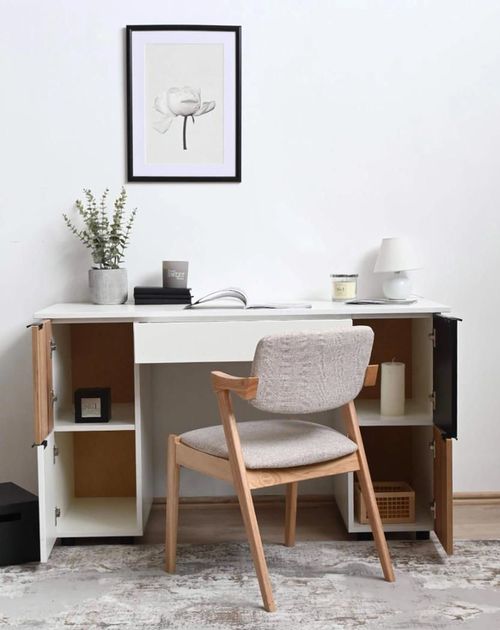 cumpără Masă de birou Fabrik Home Mateo, стол письменный 1400x820x600 Белый ясень/Дуб эвок în Chișinău 