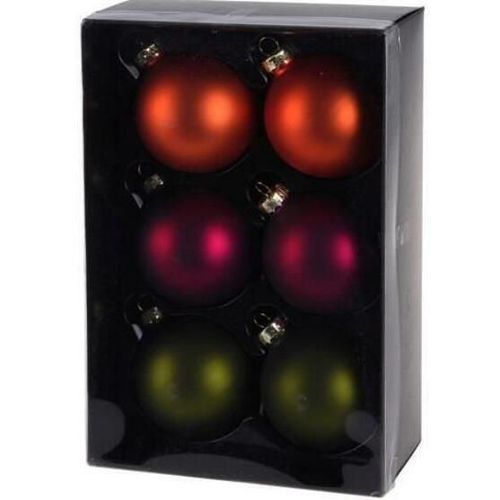 купить Новогодний декор Promstore 20314 Набор шаров стеклянных 6x65mm Autumn, в коробке в Кишинёве 