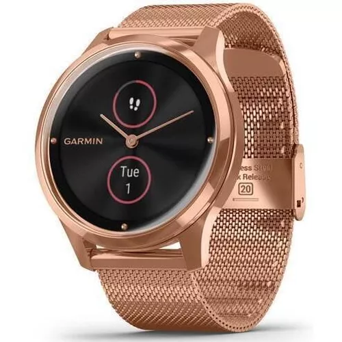 купить Фитнес-трекер Garmin vivomove Luxe, S/E EU, Rose Gold, Milanese в Кишинёве 