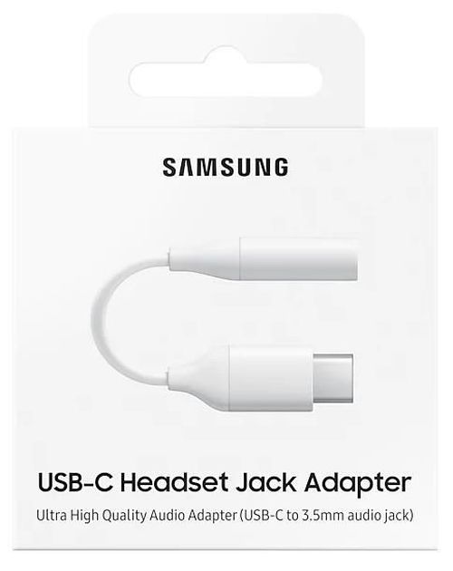 купить Кабель для моб. устройства Samsung EE-UC10J USB-C to Headset Jack Adapter White в Кишинёве 