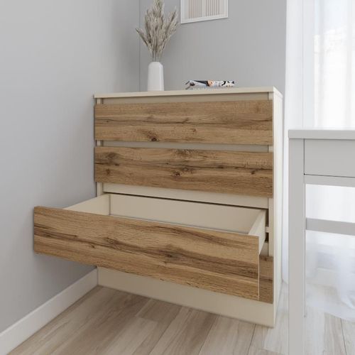 купить Комод Smartex (16062) Т1 90cm Ivory+Stejar Inchis в Кишинёве 