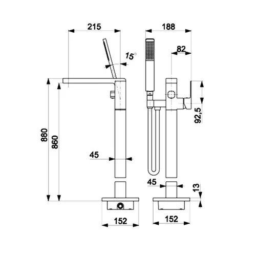 cumpără Baterie pentru cadă kfa armatura Logon черный на пол în Chișinău 