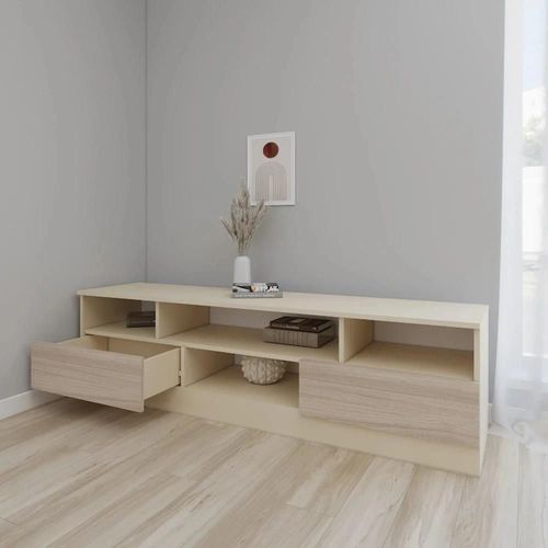 cumpără Comodă TV Smartex (16355) Т6 160cm TV Ivory+Stejar Deschis în Chișinău 