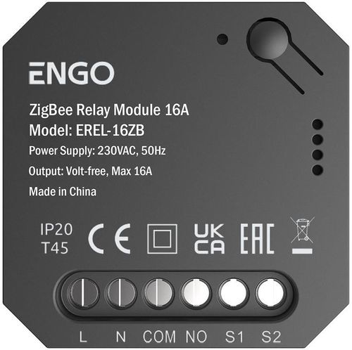 купить Выключатель электрический ENGO Controls EREL-16ZB, ZigBee, 16A, NO-COM в Кишинёве 