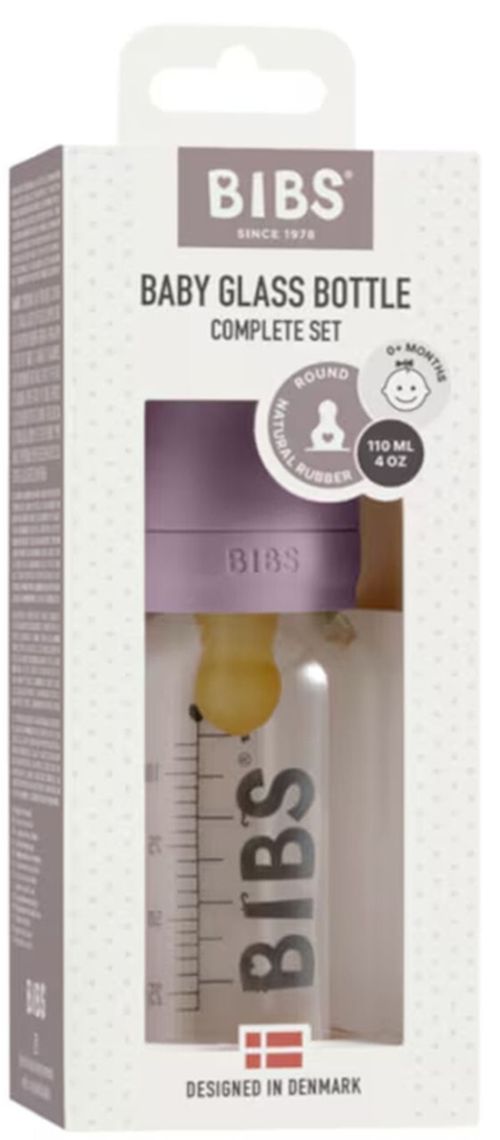 cumpără Cană cu pai BIBS 5013300 Biberon din sticla Mauve cu tetina din latex 0+ luni, 110ml în Chișinău 