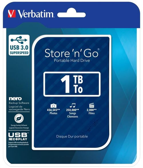 купить Жесткий диск HDD внешний Verbatim VER_53200 1.0TB (USB3.0) в Кишинёве 