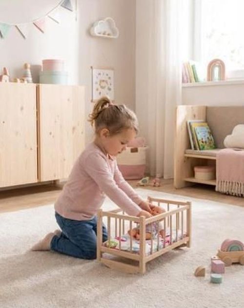 cumpără Păpușă Baby Mix 59160 Pătuț de păpuși din lemn în Chișinău 