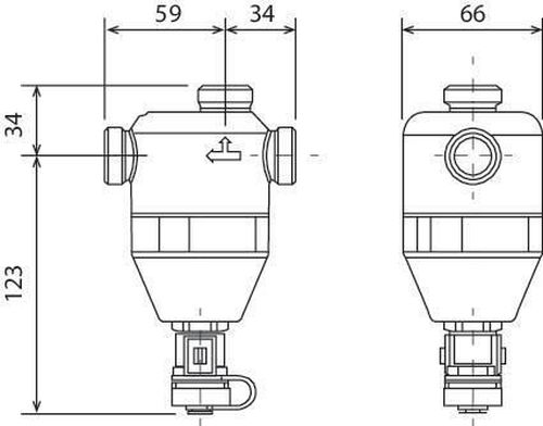cumpără Accesoriu sisteme de încălzire Te-sa Separator magnetic compact cu robinet golire, robinet sferic de închidere, dop și racord (0715016) în Chișinău 
