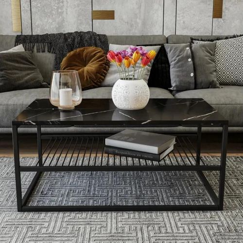 cumpără Măsuţă cafea Trendy Asude, Negru 95x43x55cm în Chișinău 