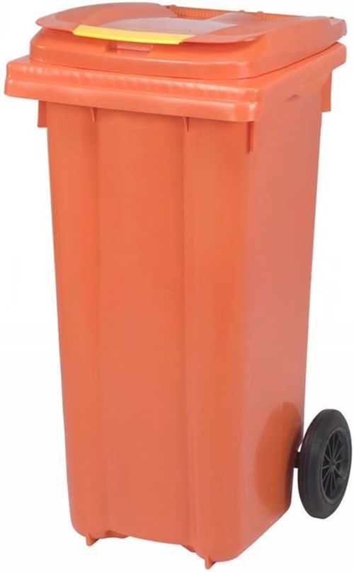 купить Урна для мусора Uniplast 37235 Cos pentru transportarea deseurilor 240L pe roti (portocaliu) HE в Кишинёве 