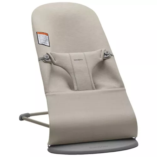 купить Детское кресло-качалка BabyBjorn 006080A Bliss 3D jersey, Sand Grey в Кишинёве 