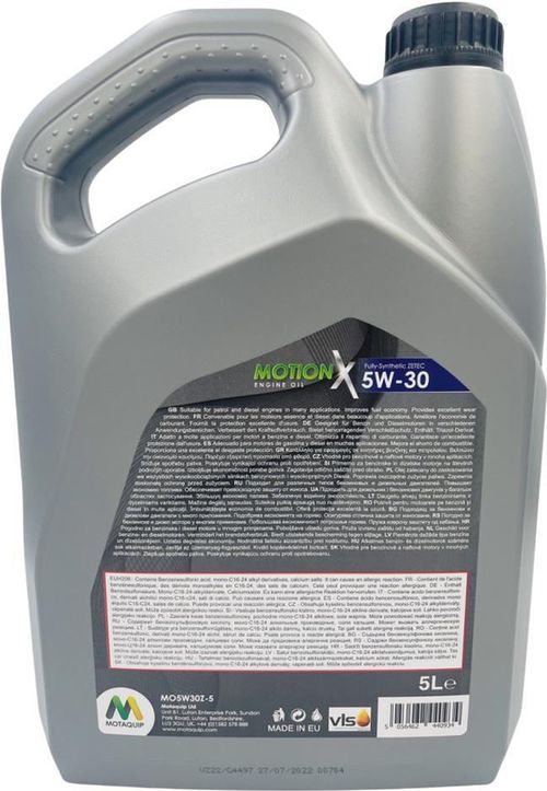 cumpără Ulei Motaquip MO5W30Z-5 MQB 5W30 5L ACEA A5/B5/C2;API SN/CF;ILASAC GF-4;FIAT 9.55535-S1 sintetic în Chișinău 