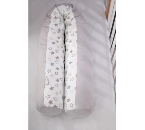 cumpără Pernă pentru gravide și mame care alăptează Veres VR 302.01.6 Подушка для кормления Comfort Long stars white-gray 170x52 în Chișinău 