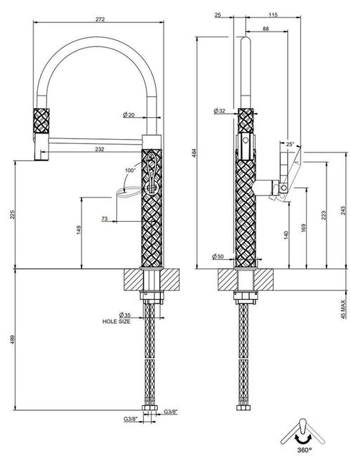 cumpără Bateria bucătărie Gessi 60920-149 Finox în Chișinău 
