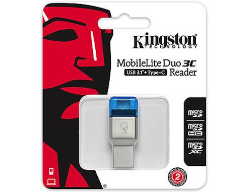 cumpără Kingston FCR-ML3C MobileLite Duo 3C Card Reader, USB 3.0, USB Type-A and USB Type-C în Chișinău 