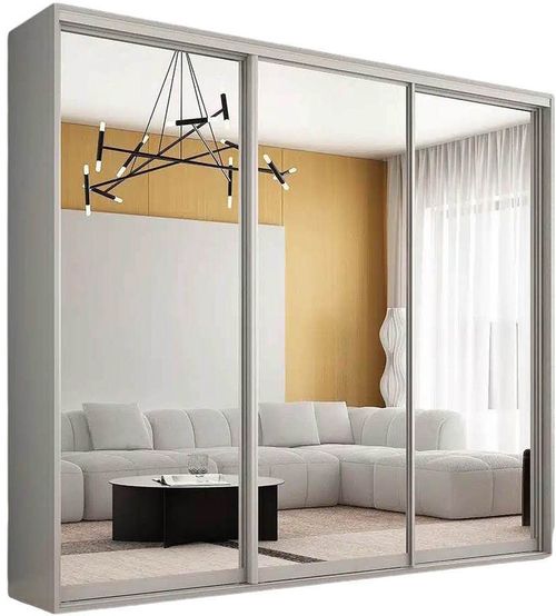 купить Шкаф Mobildor-Lux Compact uși glisante Oglinzi (240x45x210H cm) Grey в Кишинёве 