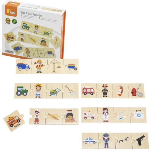 купить Головоломка Viga 44749 Puzzle logic Profesii și unelte 24elem в Кишинёве 