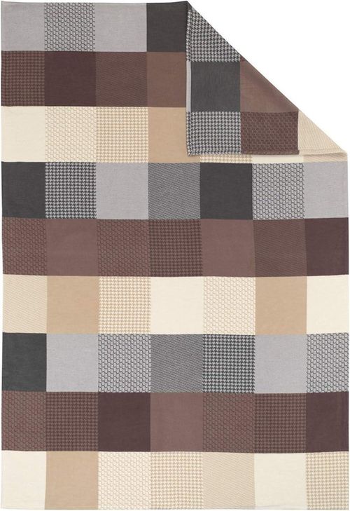 cumpără Textile de casă Ibena 1975/300 Jacquard Baumwolldecke Pittsburgh mith GOTS Zertifikat Brown/grey în Chișinău 