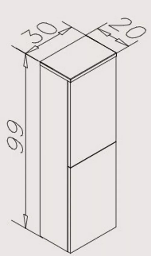 купить Шкаф-пенал Orka Knidos 99x30x20 Legnano в Кишинёве 