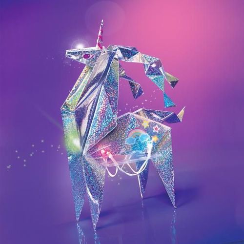 cumpără Set de creație 4M 00-04776 KidzMaker Holographic Light Up Origami Unicorn în Chișinău 