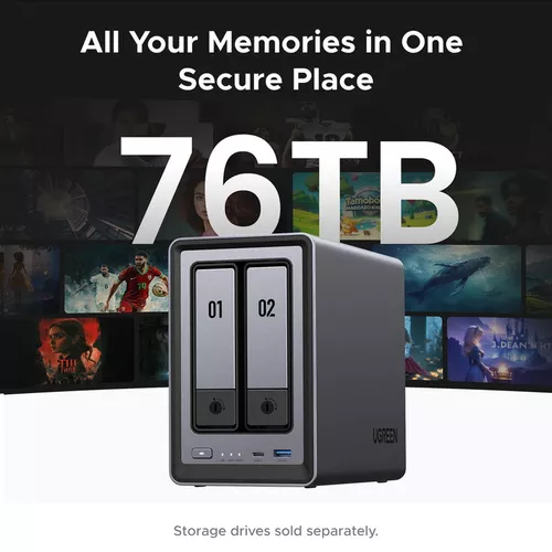 купить NAS сетевой накопитель Ugreen DXP2800 (Diskless) EU, Black в Кишинёве 