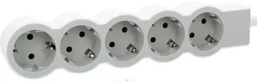купить Удлинитель электрический Legrand 694563 Bloc Multipriza Universal 5x2P+T(3M-3x1 5) Alb-Gri в Кишинёве 