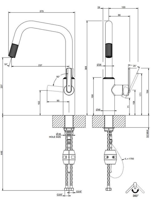 купить Смеситель кухонный Gessi 60946-149 Finox Br Nickel в Кишинёве 